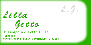 lilla getto business card